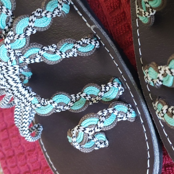 Woven PARACHUTE CORD NWT Strappy SANDAL SZ 40 UK SZ 8.5 US - Picture 7 of 8